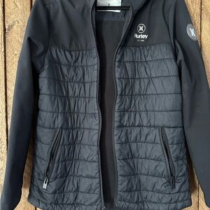 Hurley Black Utility Jacket Lightweight Insulation
